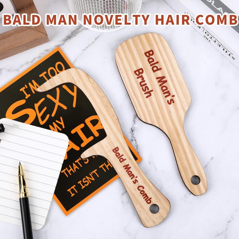 2PCS Funny Bald Man's Comb Funny Gag favors  Prank favors for Men Hair Loss Comb for Bald Men favors Over The Hill Party favors Birthday for Men Toy