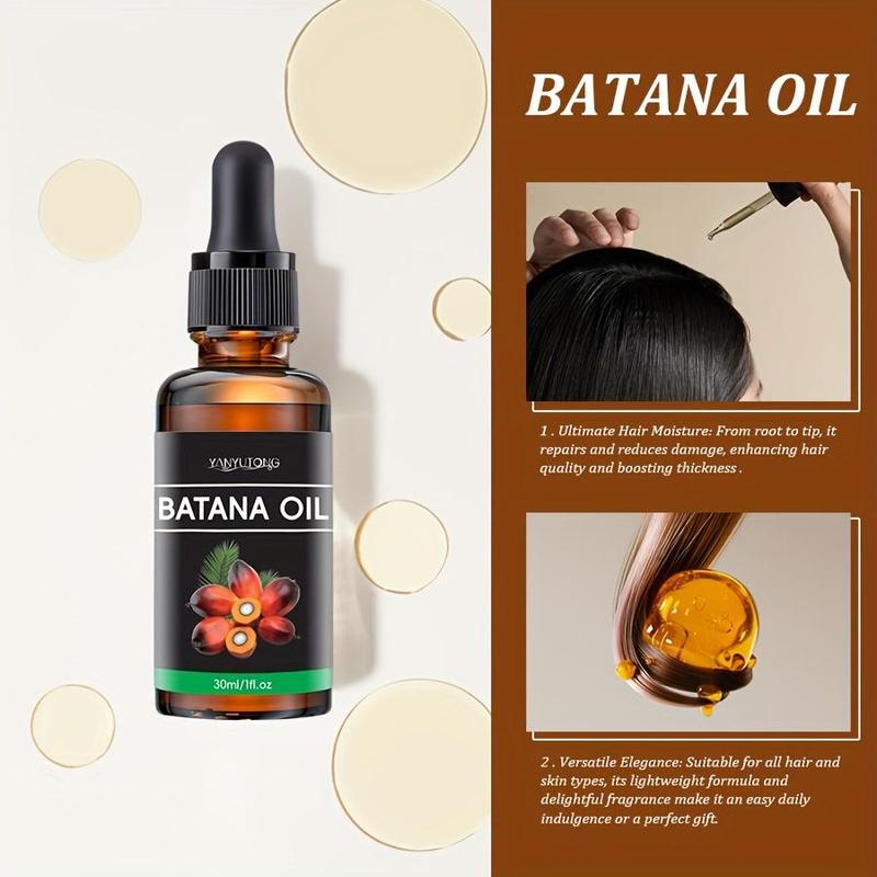 Batana Oil Hair Care Essential Oil, 2 Counts Deep Moisturizing & Smoothing Hair Oil, Hair Care Products for Dry & Damaged Hair