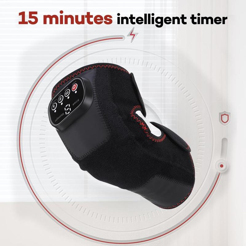 3 Speed Adjustable Knee Massager, Airbag Hot Compress Knee Massage Tool, Professional Leg Massager for Home & Travel