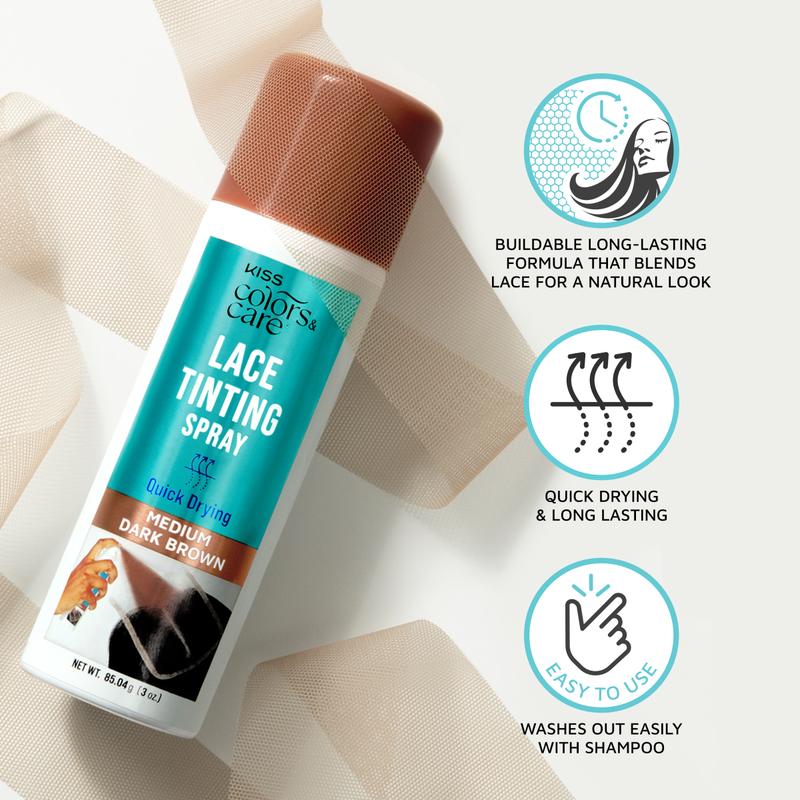 KISS Colors & Care Lace Tinting Spray - Dark Brown