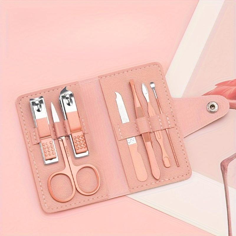 Professional Manicure & Pedicure Tool Set, 7 Counts set Portable Nail Clipper Set with Storage Case for Home & Travel