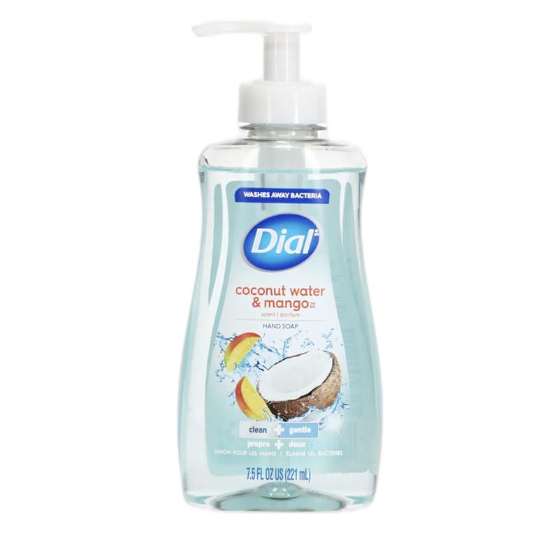 Dial Coconut Water & Mango Hand Soap, 7.5 oz. (Pack of 4) - Moisturizing and Refreshing Cleansing Hydrating