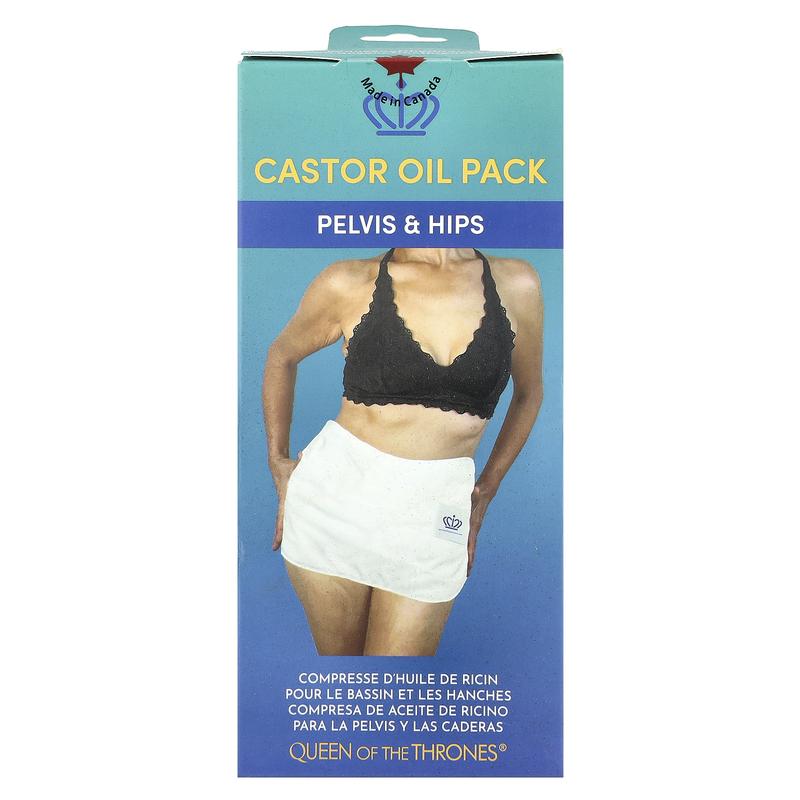 Queen of the Thrones Castor Oil Pack, Pelvis & Hips, One Size Fits All, 1 Count