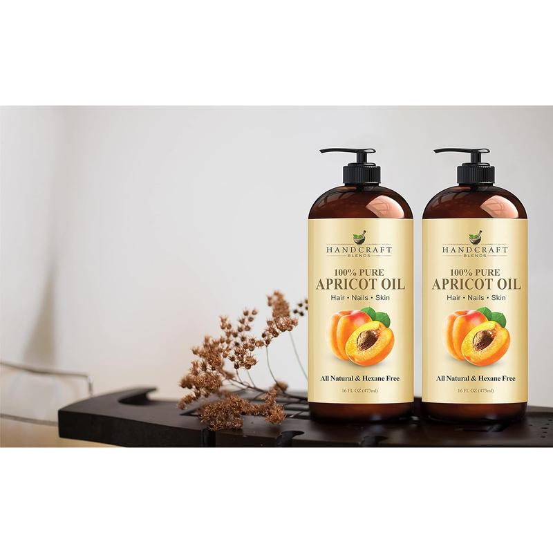 Handcraft Blends Apricot Kernel Oil - 16 Fl Oz - 100% Pure and Natural - Premium Grade Oil for Skin and Hair - Carrier Oil - Hair and Body Oil - Massage Oil - Cold-Pressed and Hexane-Free Handcraft Blends Handcraft Blends