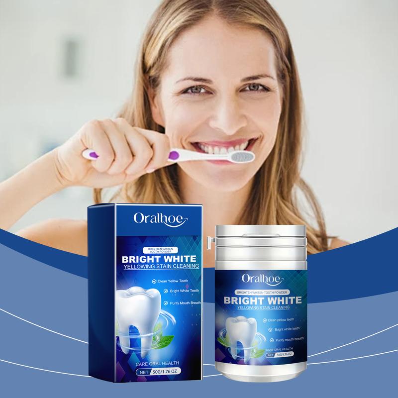 Teeth Whitening Tooth Cleansing Powder Teeth Whitening and Fresh Breath Removing Yellow Teeth Stains and Plaque Cleansing Tooth Powder