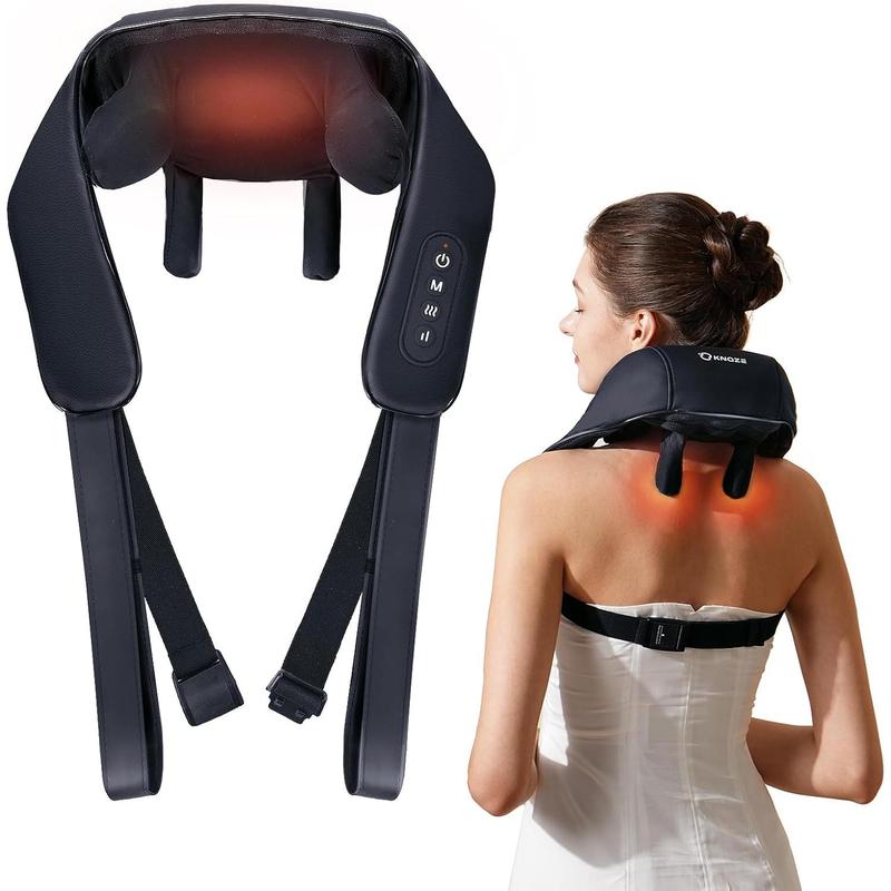 Massager with Heat, Cordless 4D Deep Tissue Kneading Massage, Shiatsu Neck and Shoulder Massage