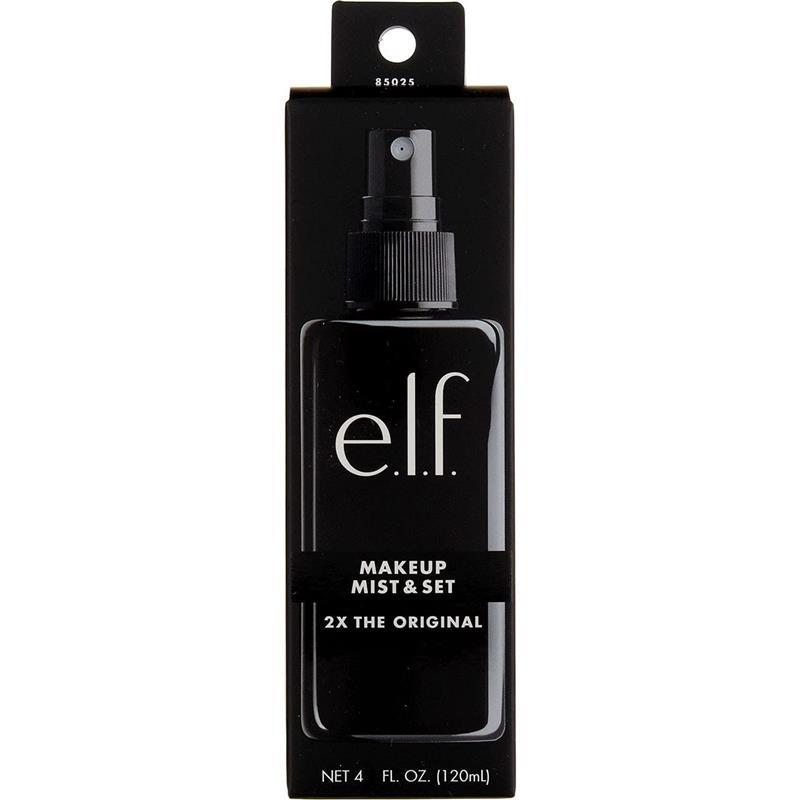 e.l.f. Makeup Mist & Set - Large Lightweight, Long Lasting, All-Day Wear Revitalizes, Refreshes, Hydrates, Soothes Infused with Aloe, Green Tea and Cucumber 4 Fl Oz Hydrating Long-lasting Makeup Setting