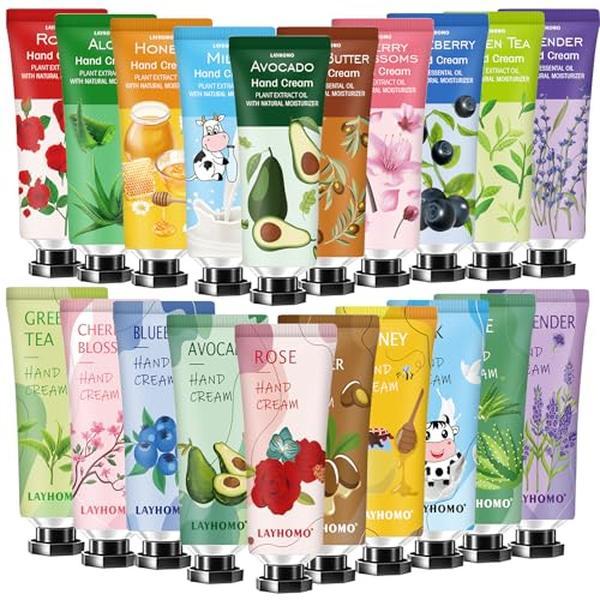 20 Pack Stocking Stuffers for Adults Women Hand Cream Gifts Set Christmas Gifts,Bulk Hand Lotion Travel Size for Dry Hands,Thank You Gifts,Stocking Stuffers for Adults,Appreciation Gifts