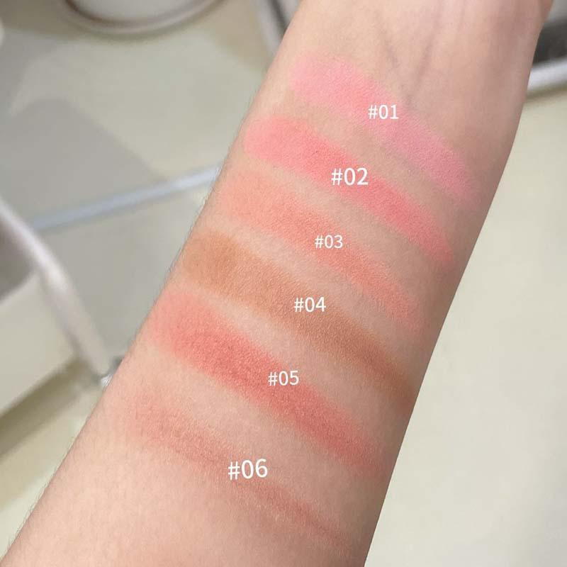 Cute Bear Design Blush Palette, 3 Counts set Low Saturation Matte Blush, Natural Look Lightweight Blush, Soft Color Shadow, Suitable for All Skins