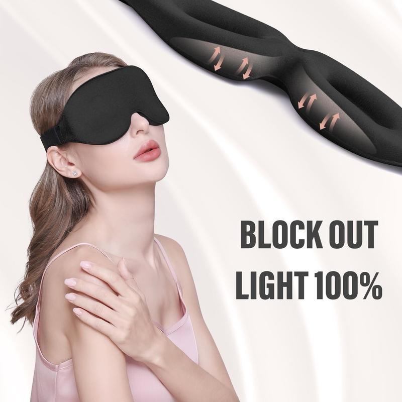 Sleep Mask for Side Sleeper, Complete Light Blocking 3D Sleeping Eye Mask, Soft Breathable Eye Cover for Women Men, Relaxing Zero Pressure Night Blindfold