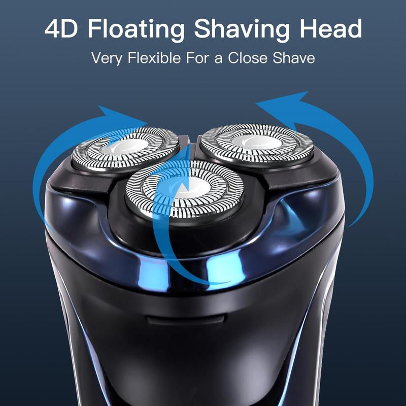 Electric Shaver, 1 Count Waterproof Rotary Shaver, Cordless Electric Razor, Safety Razor for Men, Men's Grooming Tool