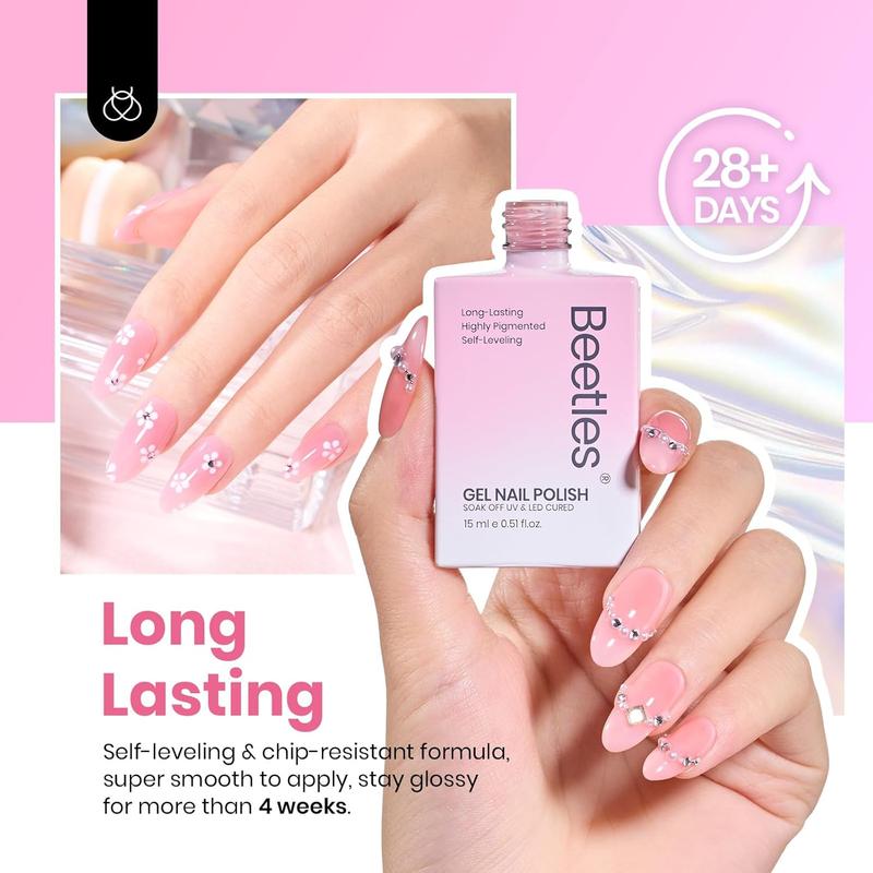 Beetles 15ML 6 Colors Gel Nail Polish Set，6 Color Christmas Gel Nail Polish High Gloss Soak Off Gel Polish Nail Art Design Manicure Salon DIY Home Gift for Women