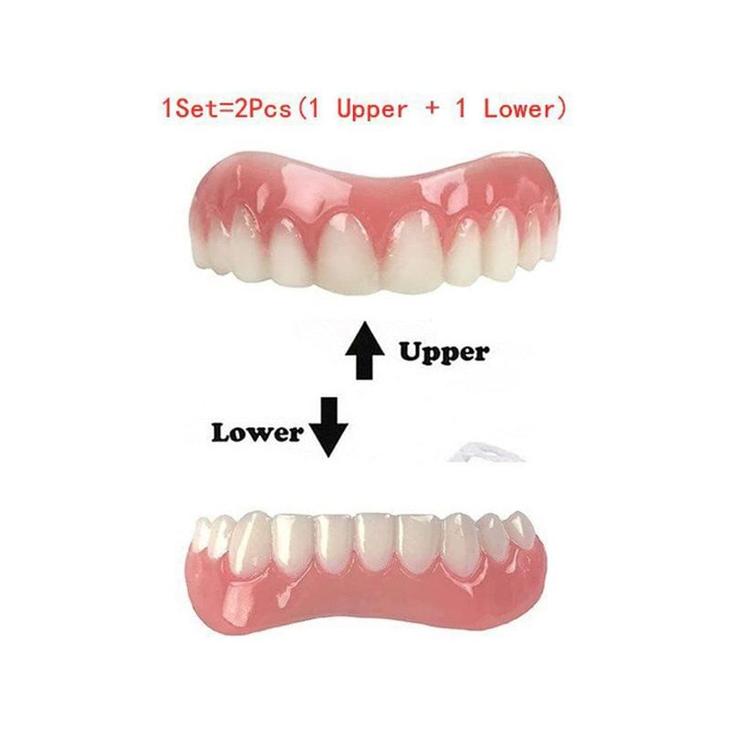 Upper and lower veneers, dentures for men and women, natural color! Repair your smile at home in minutes! DIY Denture