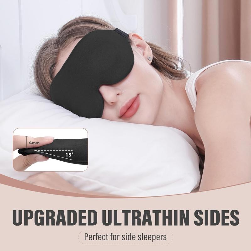 Sleep Mask for Side Sleeper, Complete Light Blocking 3D Sleeping Eye Mask, Soft Breathable Eye Cover for Women Men, Relaxing Zero Pressure Night Blindfold