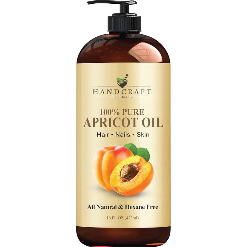 Handcraft Blends Apricot Kernel Oil - 16 Fl Oz - 100% Pure and Natural - Premium Grade Oil for Skin and Hair - Carrier Oil - Hair and Body Oil - Massage Oil - Cold-Pressed and Hexane-Free Handcraft Blends Handcraft Blends