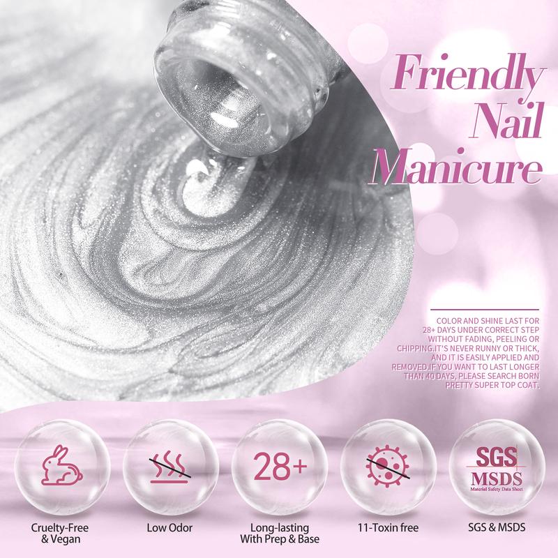 BORN PRETTY Moonlight Cat Eye Magnetic Gel Polish 15ml With Magnetic Stick Cat Magnetic Nail Polish Gel French Nail Art Ideal Gift For Women&Girls DIY at Home Easy To Use Nail Care