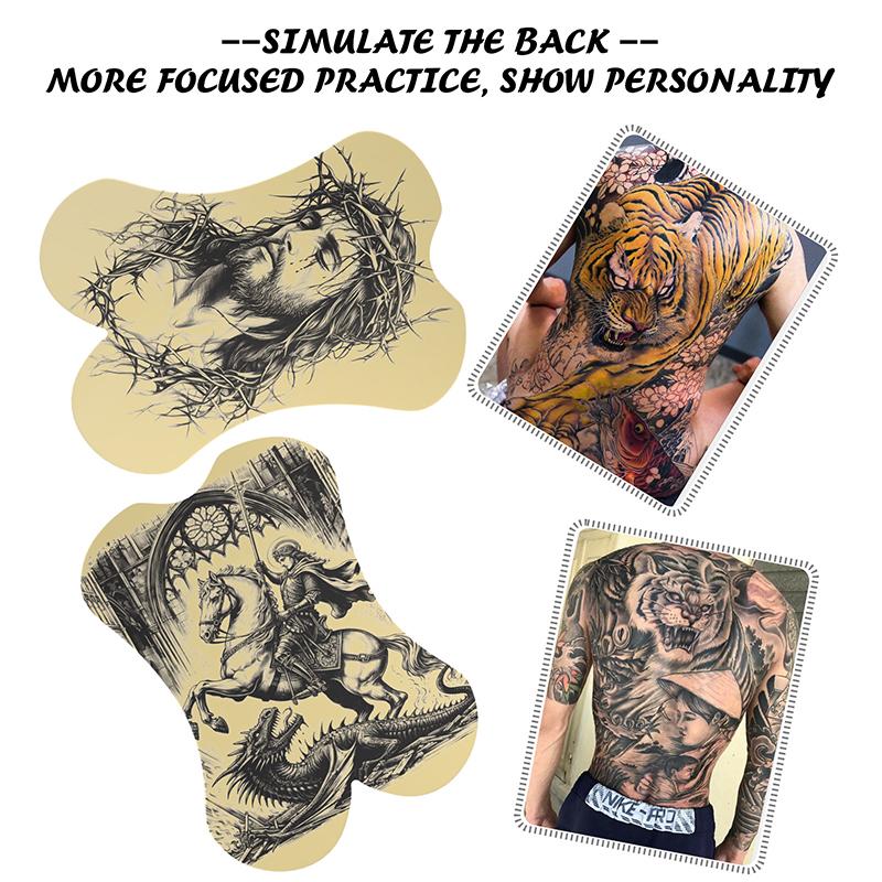 TAIDU Tattoo Full Back Practice Skins Double Sides Thick Soft Full Back Blank Tattoo Practice Skin for Beginners and Tattoo Artists