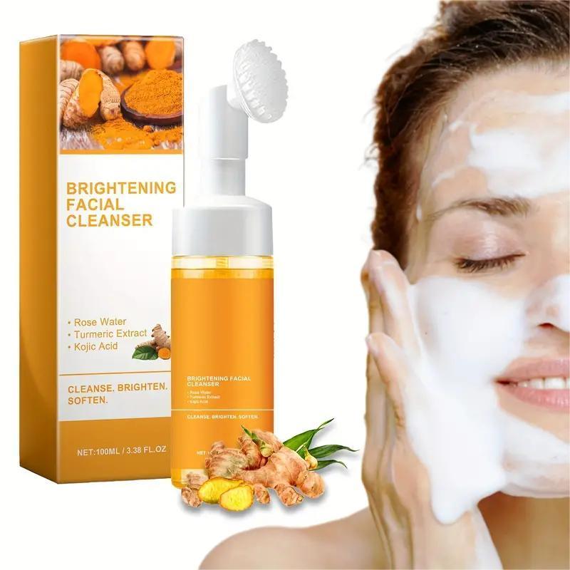 Turmeric cleansing and care three-piece set, turmeric slices, turmeric cleansing mousse, turmeric soap cleansing skin care cleanser