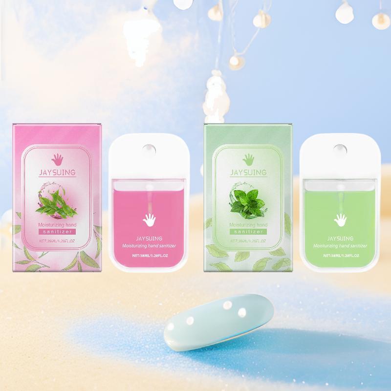 Portable Mint Flavored Hand Sanitizer Spray, 2 Counts set Moisturizing Hand Sanitizer Spray, Gentle Cleaning Hand Care Product for Women & Men