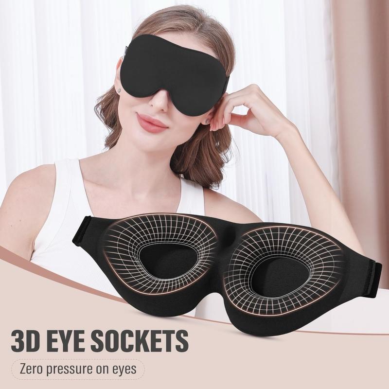 Sleep Mask for Side Sleeper, Complete Light Blocking 3D Sleeping Eye Mask, Soft Breathable Eye Cover for Women Men, Relaxing Zero Pressure Night Blindfold