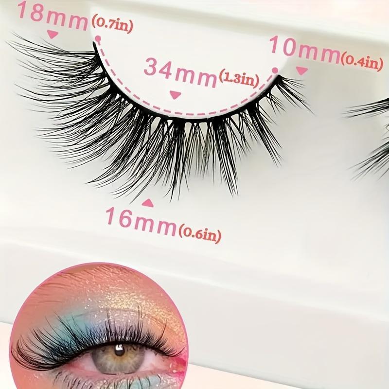 Fluffy False Eyelashes, 25pairs Natural Look Eyelash Extensions, Self Grafting Curl Eyelashes, Eye Makeup Enhancement False Eyelashes for Women & Girls