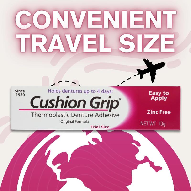 [NEW 2024 - COMBO 3 PACK] Cushion Grip - A Soft Pliable Thermoplastic Denture Adhesive for Refitting and Tightening 0.35 Oz (10 Grams) Oral Waterproof - BLACK FRIDAY SALE 51%