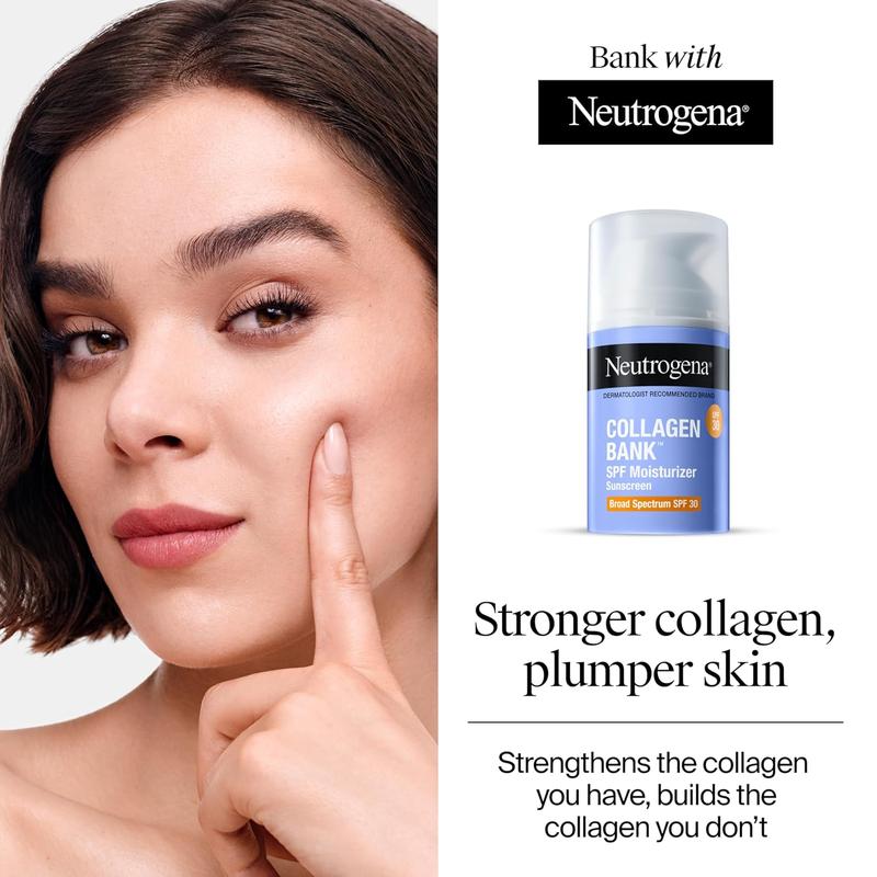 Neutrogena Collagen Bank Face Moisturizer with SPF 30 Sunscreen, Daily Anti-Aging Face & Neck Collagen Cream with Micro-Peptides & SPF to Support & Protect Skin’s Natural Collagen, 2 fl oz