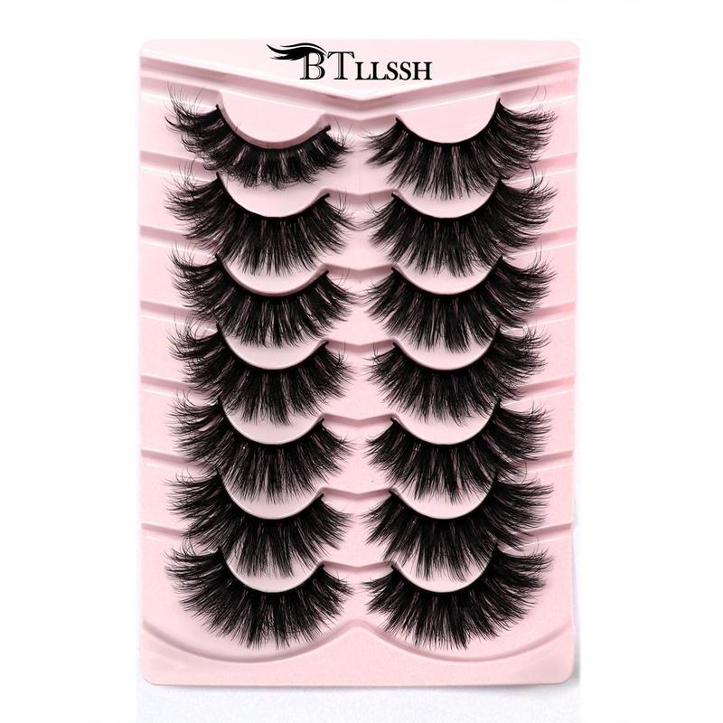 Fluffy Cosmetic False Lash Clusters for Eyelashes Extensions, Wispy Volumized Faux Lashes, Natural Curl Eye Makeup Eyelashes Extensions Strip Lashes, Lashes Extension Kit