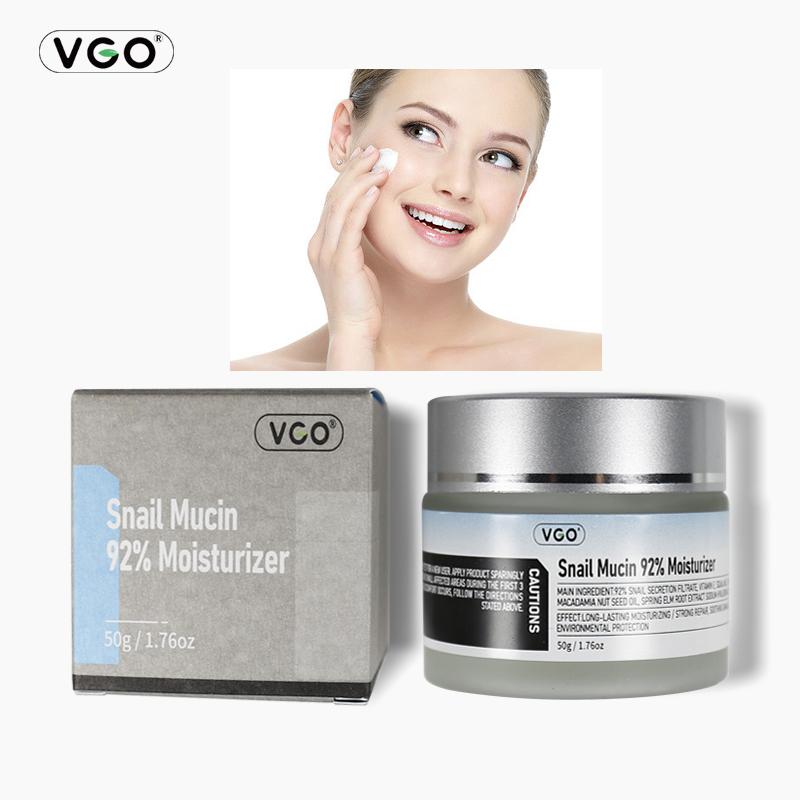 VGO Snail Mucin 92% Moisturizer Daily Face Moisturizer Hydrating Repair Face Gel Cream for Dry & Sensitive Skin, All Skin Types 50g   1.76oz