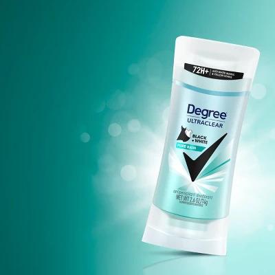 Degree Ultraclear Black + White Pure Rain 72-Hour Antiperspirant & Deodorant - 2.6oz Body Care Fragrance