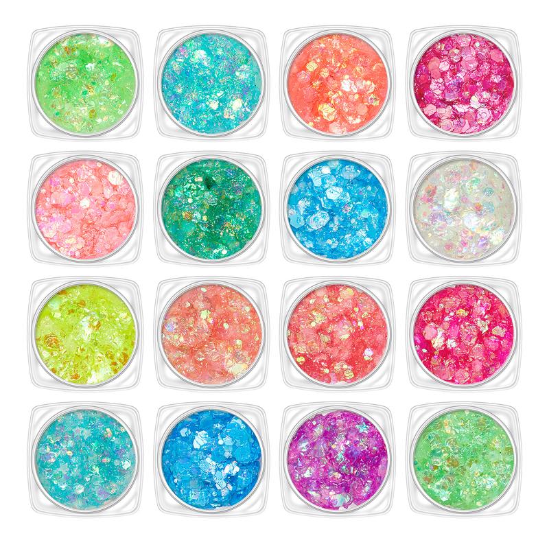 Glow in The Dark Glitter Gel for Women, 12 Colors Chunky Makeup Fine Glitter, UV Black Light Glitter for Body Face Hair Eyeshadow, Glitter for Carnival Party(144)