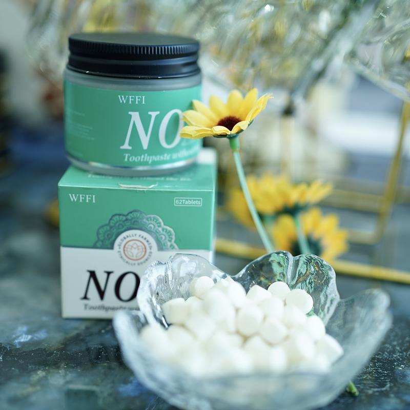 NOB Toothpaste Tablets, 62 tablets Coconut Flavor,Teeth Whitening, Nano Hydroxyapatite, Flouride & Plastic Free, Eco & Travel Friendly - Remineralize with NHA Ora tooth powder too