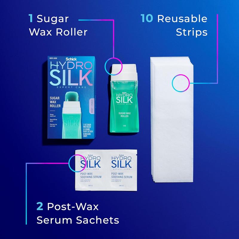 Hydro Silk Sugar Wax Roller for Body + Pubic Hair Removal | Roll On Wax Kit, Soft Wax, Hair Removal Wax, Body Wax Kit, Bikini Line Hair Removal