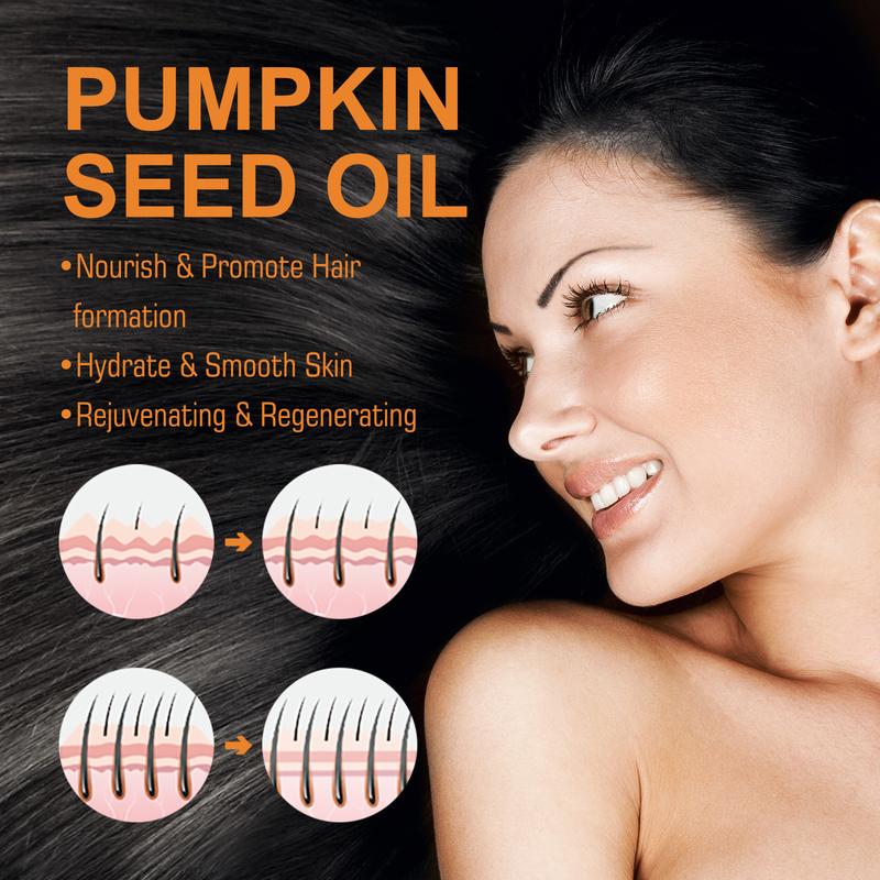 Pumpkin Seed Oil for Hair Growth for Men & Women, Pure and Natural Carrier Oil, Virgin Pumpkin Cold Pressed Massage Oil,Skincare &Haircare Comfort