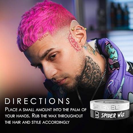 L3 Level 3 Spider Wax - Long Lasting and Strong Hold Improve your Hair Volume and Texture - Level Three Hair Wax for Men Gel Haircare