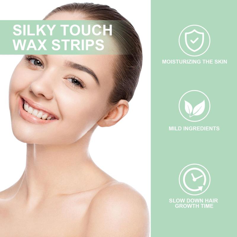 Facial Wax Strips, 40pcs box Gentle and Non-irritating Face Waxing Strips, Facial Hair Removal Waxing Strips, Facial Hair Removal Products for Women