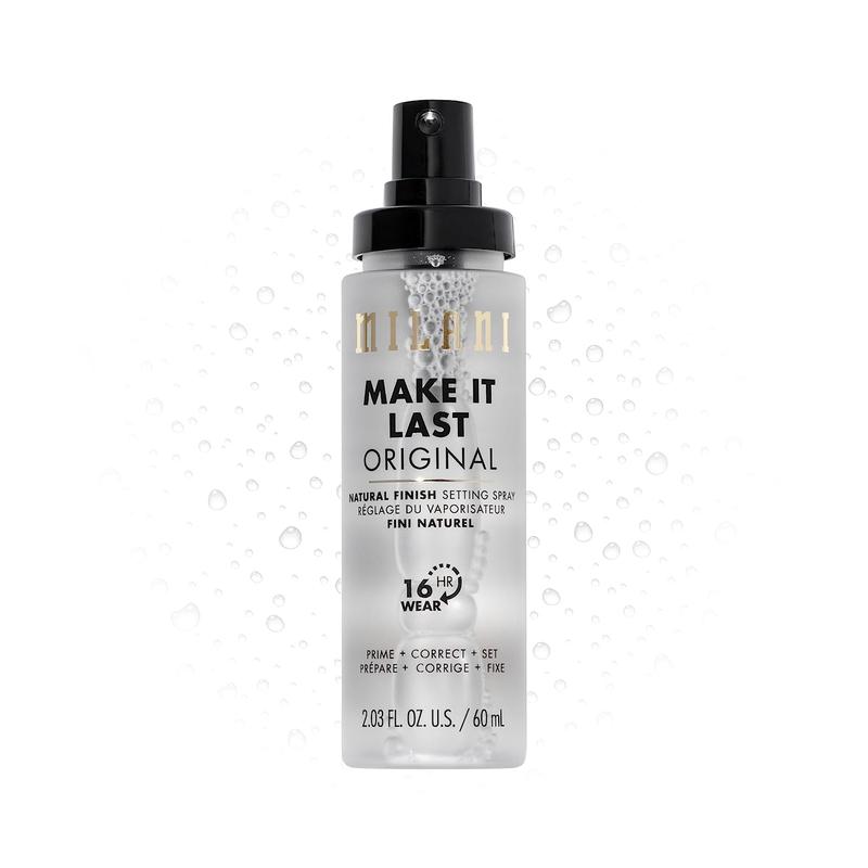 Milani Make It Last Setting Spray, Prime + Correct + Set, Natural Finish, 2.03 fl oz Flawless Long Lasting Makeup Niacinamide  Cosmetic Watermelon