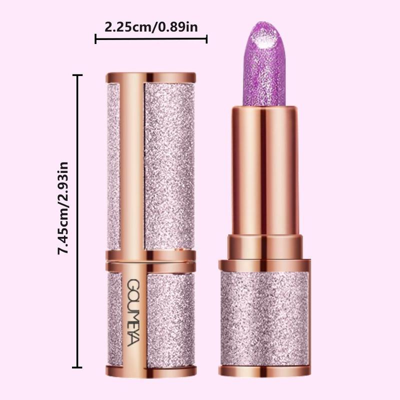 Glitter Lip Gloss, Long Lasting Shimmering Lipstick, Tinted Moisturizing Lip Gloss, Glossy Lip Stick, Plumping Lip Oil Lip Stick for Girls & Women