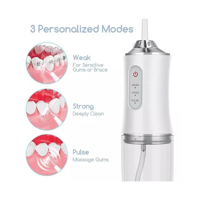 Electric Water Flosser, Dual-Stream Design for Thorough Cleaning, IPX7 Waterproof Rating, Ideal for Home and Travel Use, Perfect Oral Care Gift