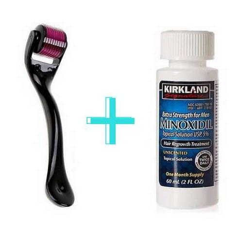 Kirkland Minoxidil 5% 6 month supply with Free Derma roller