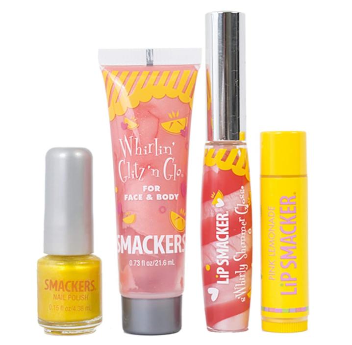 Lip Smacker Pink Lemonade Glam Bag Makeup Products Set for Girls | Set of 4