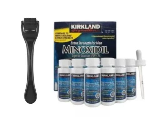 Kirkland Minoxidil 5% 6 month supply with Free Derma roller