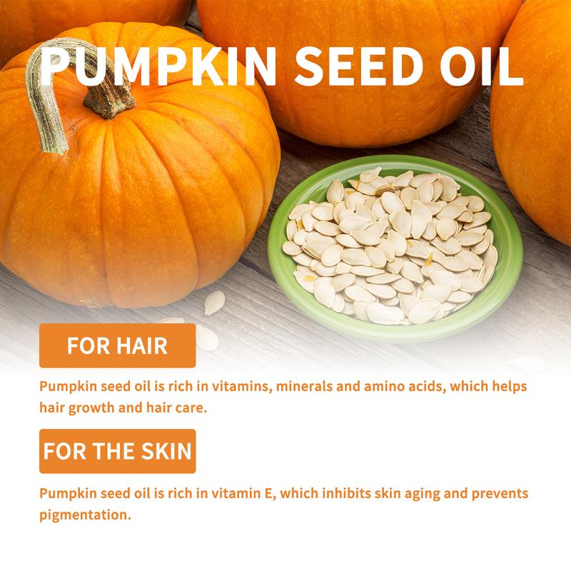 Pumpkin Seed Oil for Hair Growth for Men & Women, Pure and Natural Carrier Oil, Virgin Pumpkin Cold Pressed Massage Oil,Skincare &Haircare Comfort