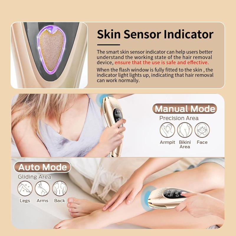 Laser Hair Removal Instrument, 1 Box Painless Mini Hair Removal Machine & Accessories, Electric Hair Removal Machine for Women & Men