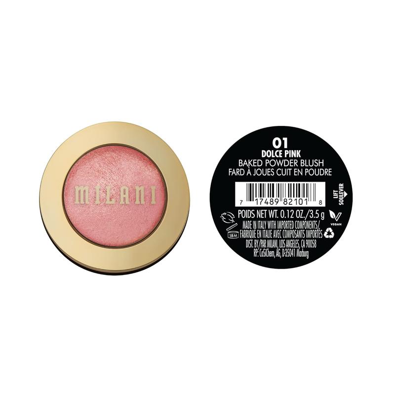 Baked Blush - Dolce Pink (0.12 Ounce) Cruelty-Free Powder Blush - Shape, Contour & Highlight Face for a Shimmery or  Finish