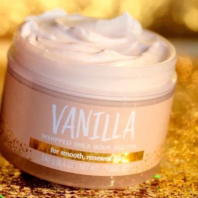 Tree Hut Vanilla Whipped Shea Body Butter Jasmine & Vanilla - 8.4oz Body Care Scent Coconut Cream Lightweight Moisturizer Smooth Comfort Moisturize