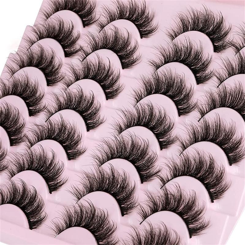 Fluffy False Eyelashes, 14 Pairs Lash Extension Kit, DIY Lash Extensions Kit, Cluster Eyelashes Extensions Eyelash Extensions Kit