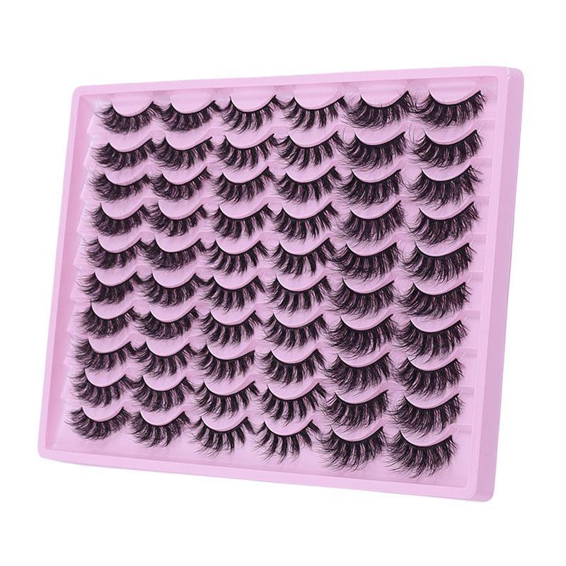 Mixed Style False Eyelashes, 30 Pairs 5D Natural Look Eyelash Extensions, Fluffy Curling Fake Eyelashes, Reusable Eye Makeup Enhancement Tool for Women