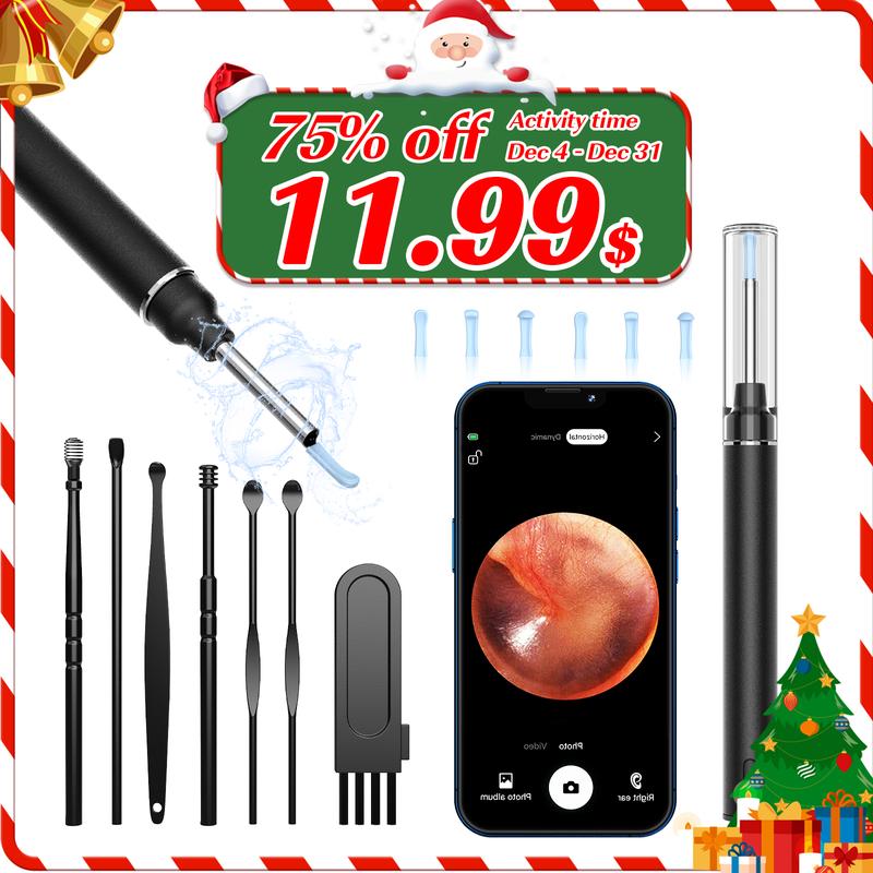 Ear Wax Removal, VITCOCO Ear Cleaner with 1920P HD Camera and Light with 8 Pcs, Earwax Remover for iPhone, iPad, Android Phones