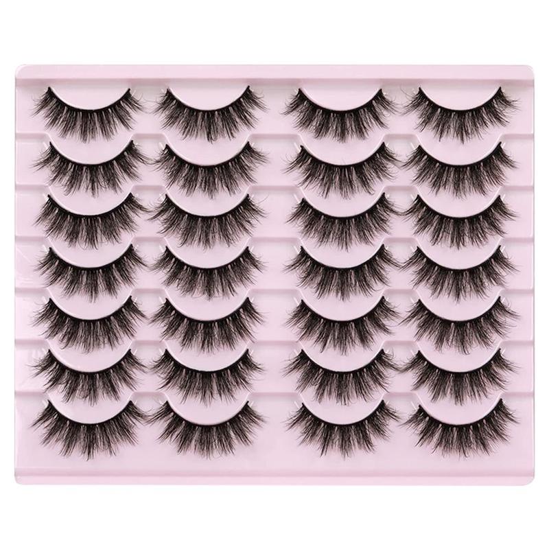 Fluffy False Eyelashes, 14 Pairs Lash Extension Kit, DIY Lash Extensions Kit, Cluster Eyelashes Extensions Eyelash Extensions Kit